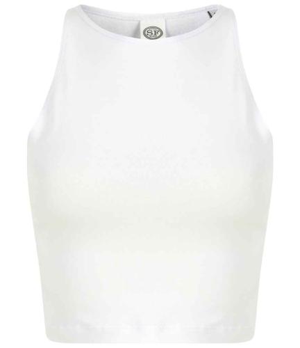 SF Ladies Cropped Top - WHI - S